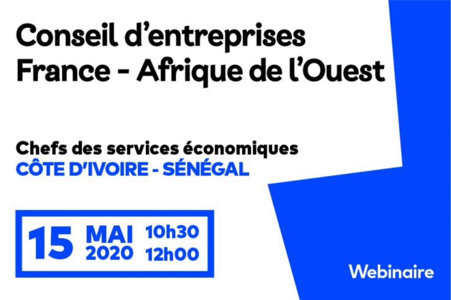 Webinaire – Conseil d’entreprises France – Afrique de l’Ouest de Medef International