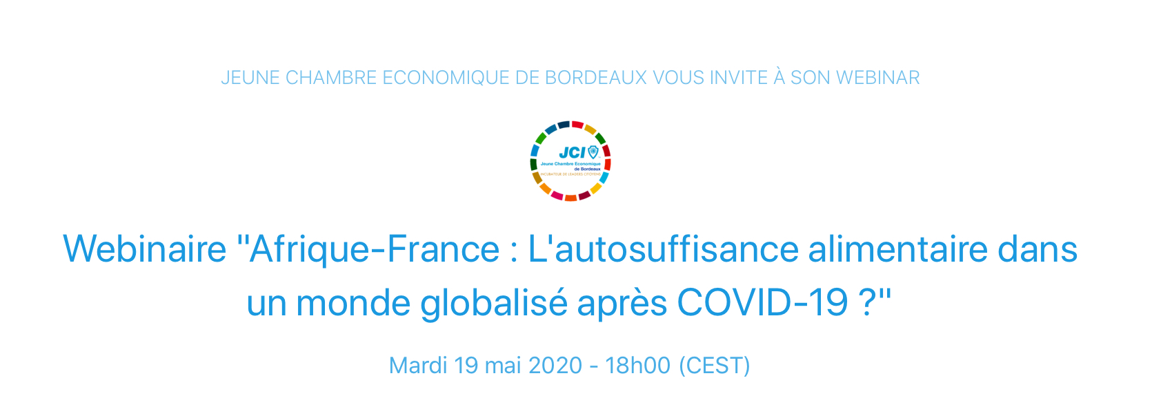 Afrique-France : L’autosuffisance alimentaire dans un monde globalisé après COVID-19 ? » – Chambre Economique Française