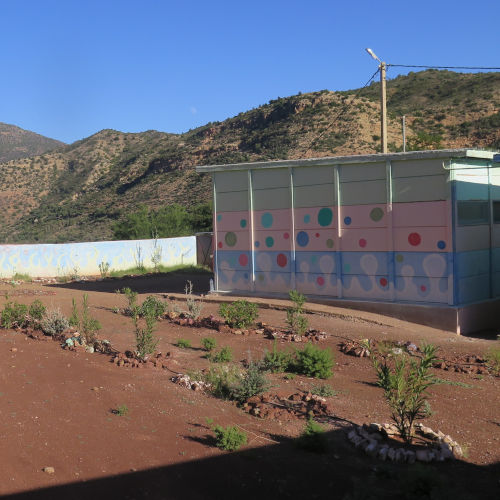 École bioclimatique à Tazentoute au Maroc avec la Fondation GoodPlanet.