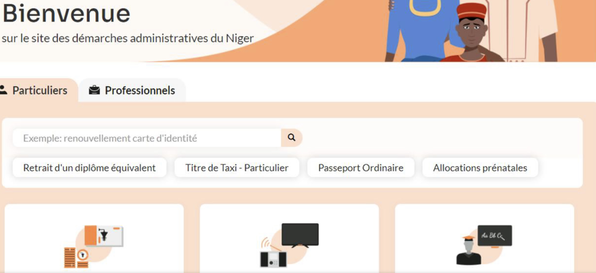 Les services publics du Niger ont leur portail web