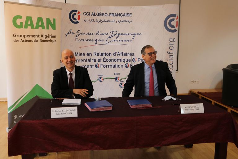 Signature de la convention entre la CCIAF et le GAAN pour le développement des exportations des services numériques algériens