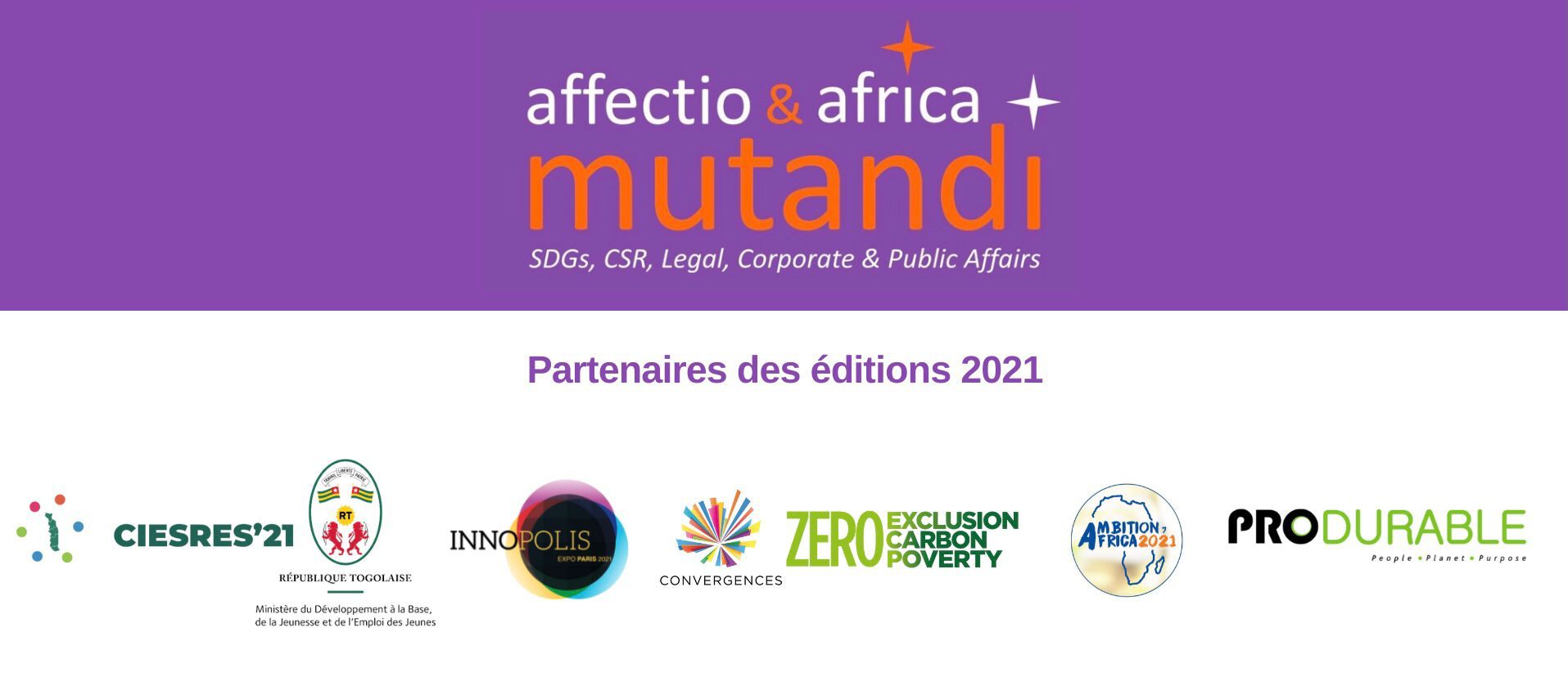 Affectio & Africa Mutandi partenaires des événements de rentrée !