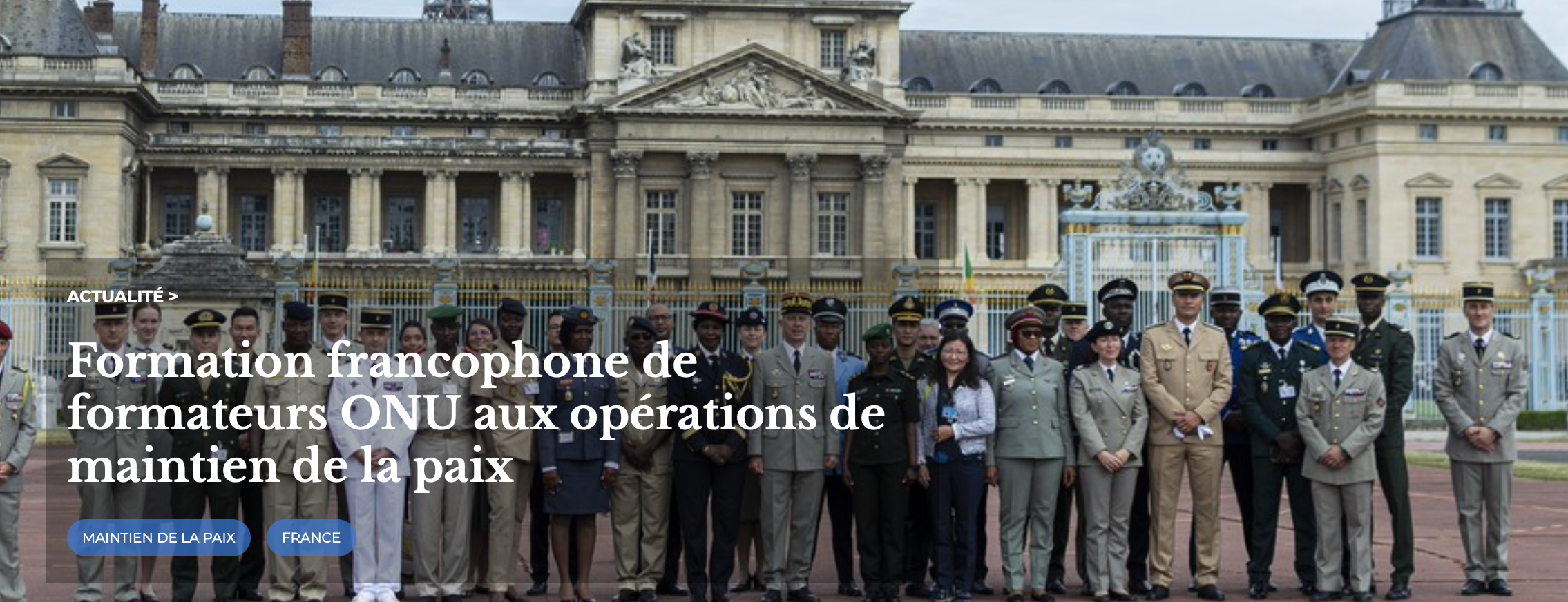 OIF : Formation francophone de formateurs ONU aux opérations de maintien de la paix