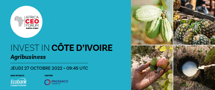 Proparco soutient le webinar organisé par The Africa CEO Forum pour booster l’agribusiness en Côte d’Ivoire