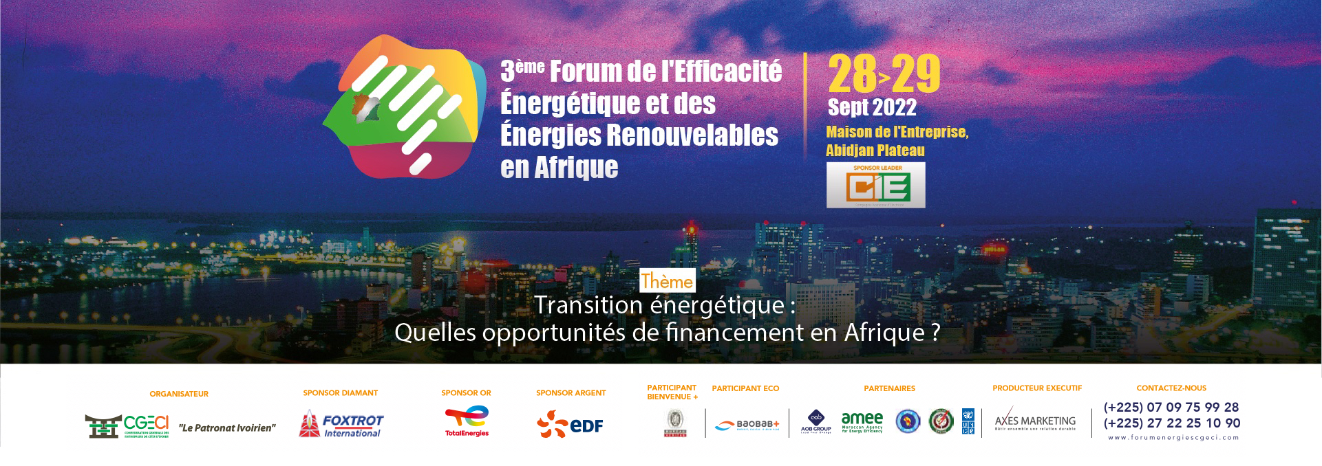 Total Energie et EDF sponsors du 3e forum de l’efficacité énergétiques et des énergies renouvelables en Afrique