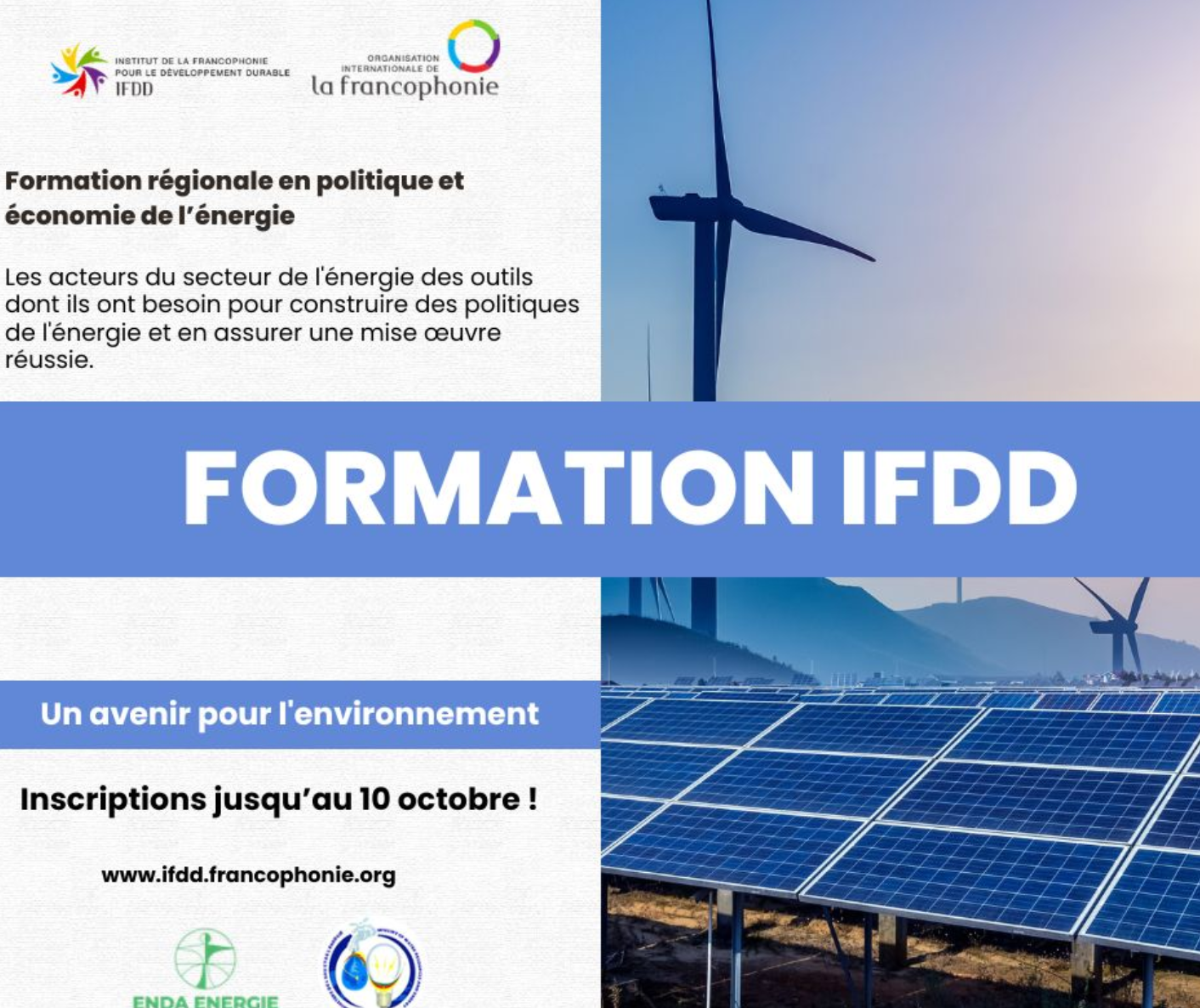 Formation régionale en politique et économie de l’énergie avec l’IFDD !!!