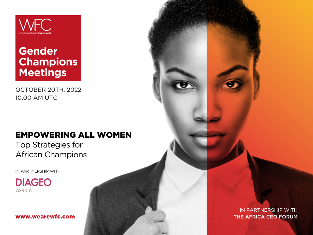 Gender Champions Meetings en ligne le 20 octobre !!!