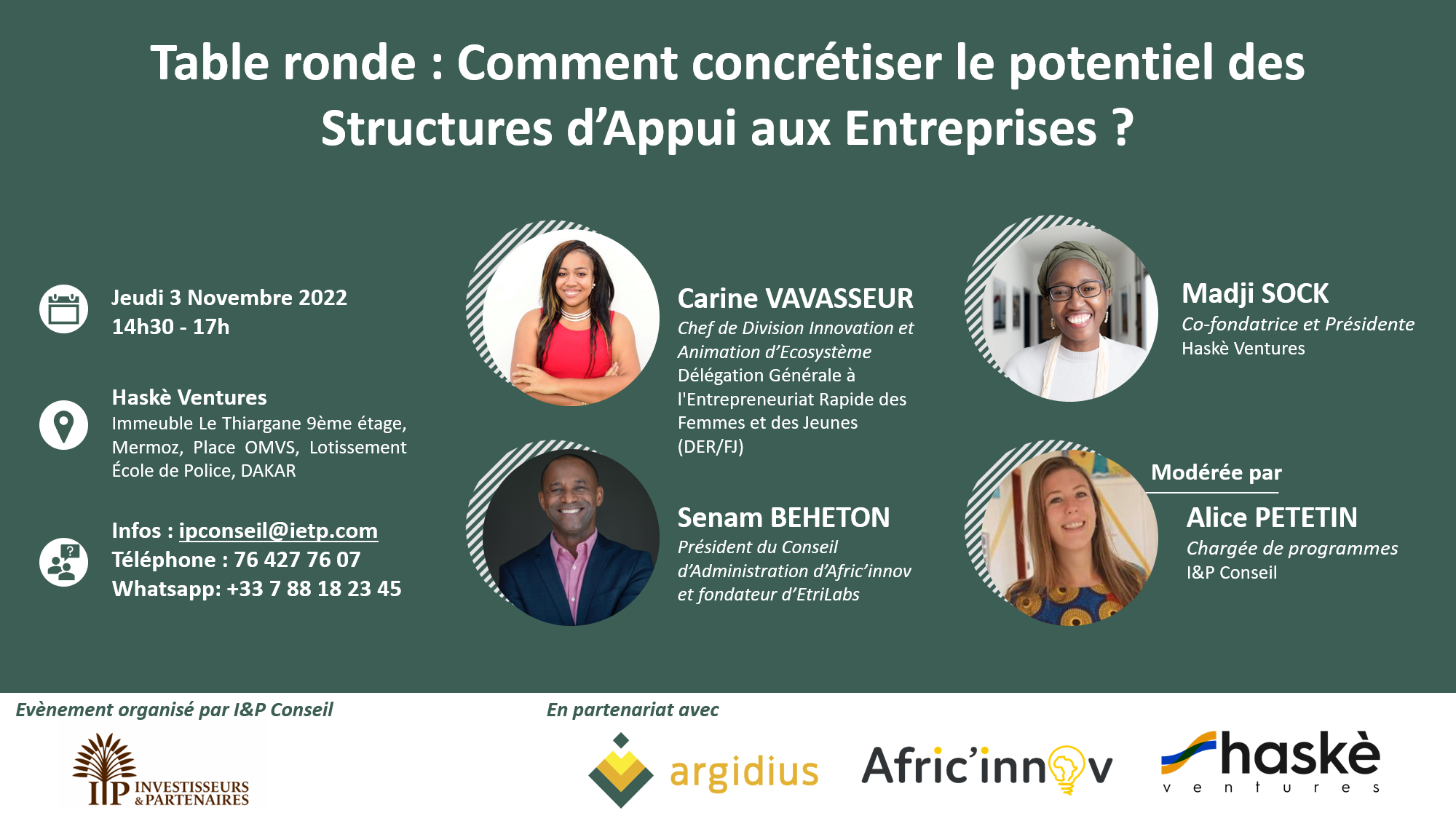 Dakar | Table ronde : “Comment concrétiser le potentiel des Structures d’Appui aux Entreprises ?”