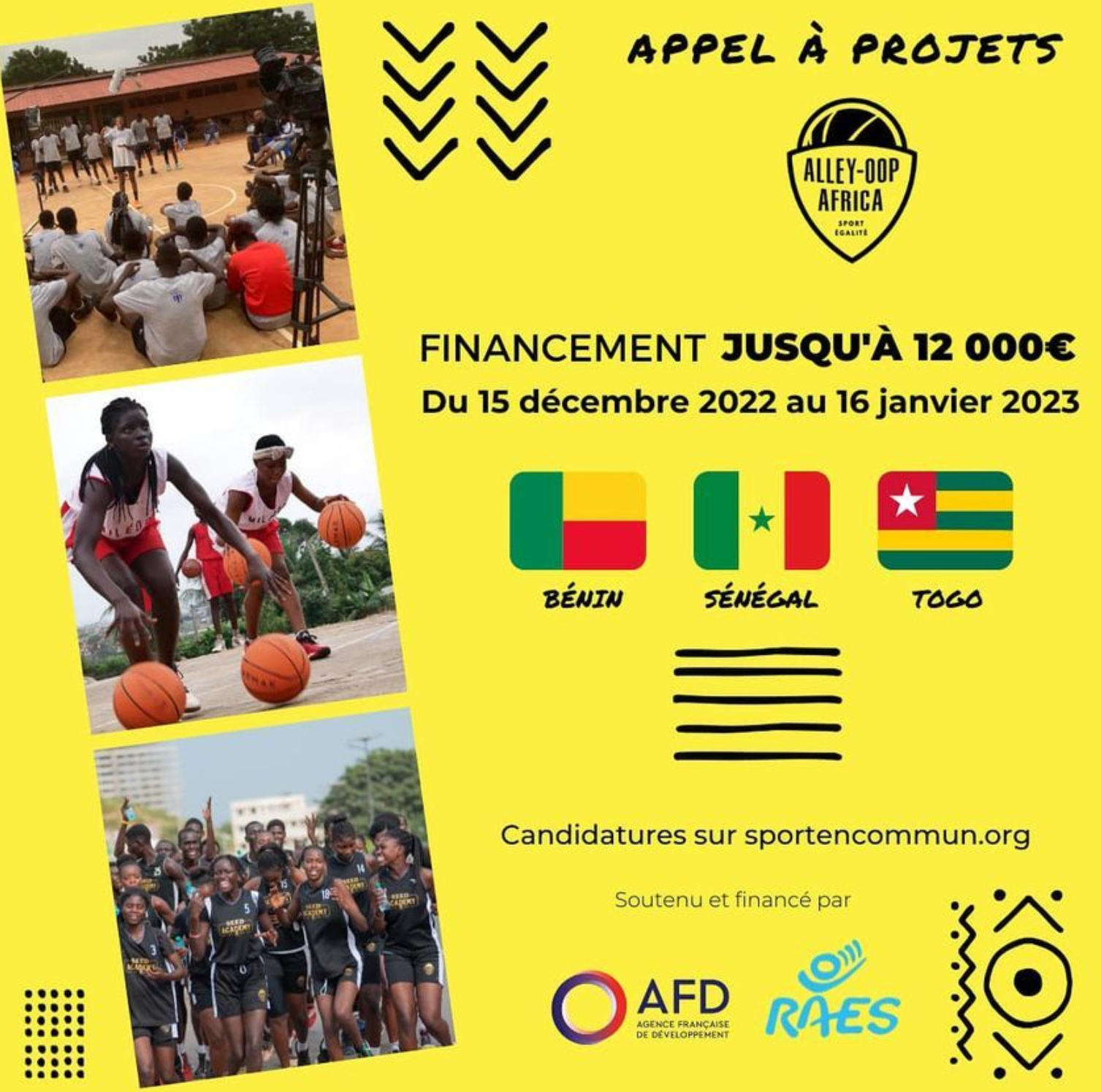 L’AFD et l’ONG RAES lancent un appel à projet dans le cadre du programme Alley-oop Africa ! 