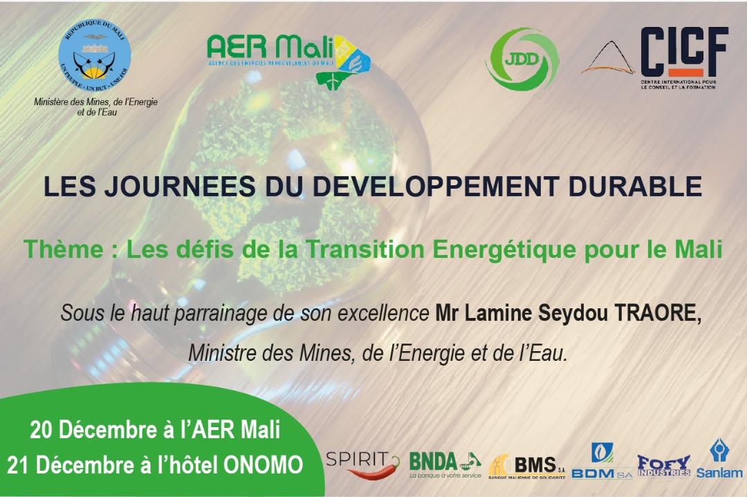 Du 20 au 21 décembre, le CICF organise les journées du développement durable à Bamako !