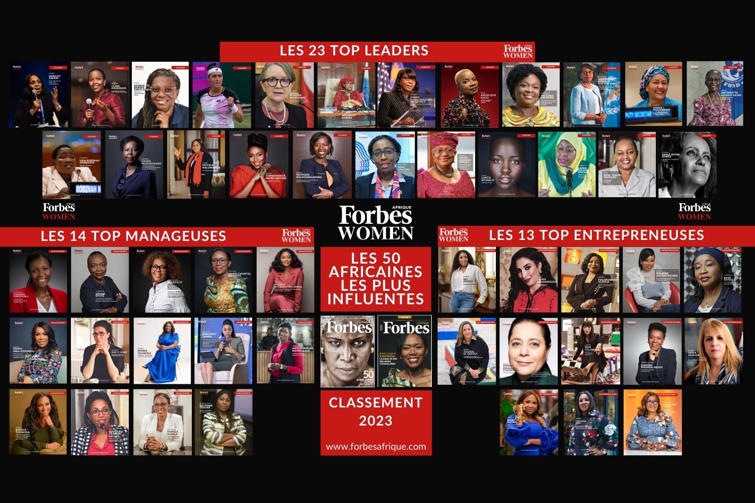 TOP 50 Forbes Afrique Women 2023 : Le classement des 50 Africaines les plus influentes