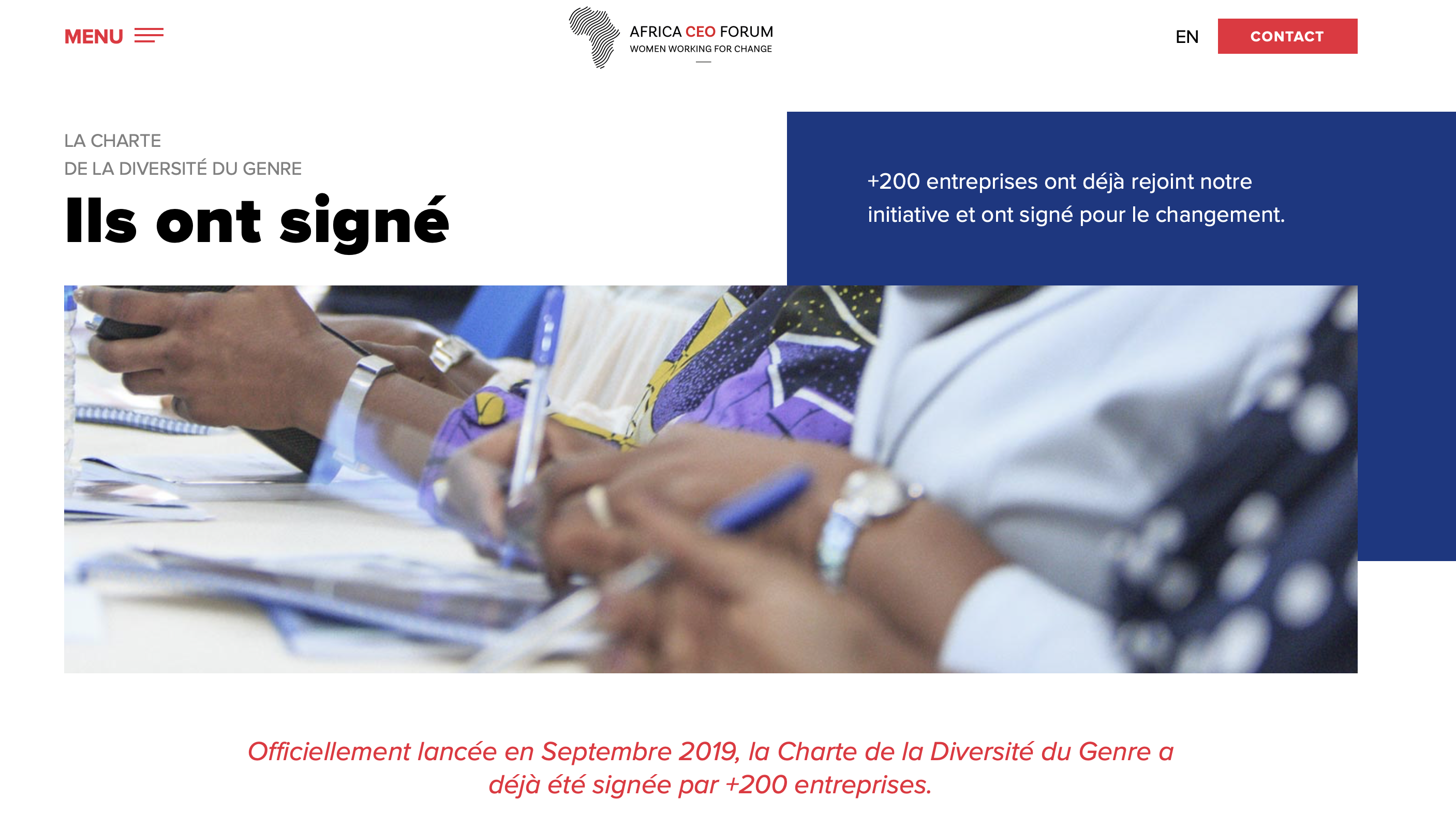 Découvrez les + de 200 entreprises signataires de la Charte de la Diversité du Genre, initiative de Women Working for Change (WFC) pour la diversité du genre en Afrique