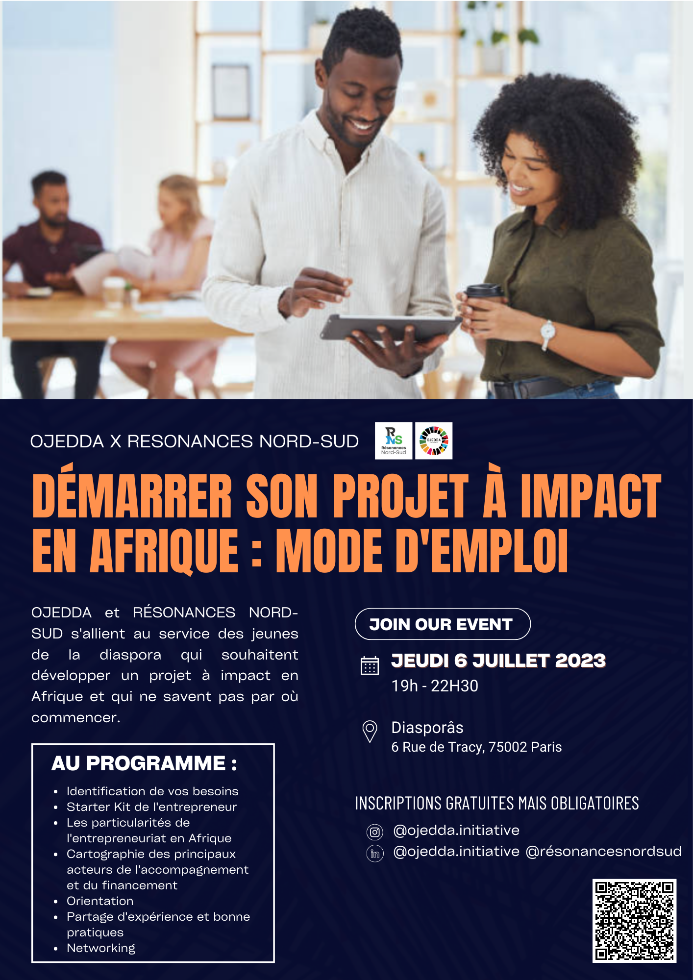 [Table ronde #9 – Atelier&Afterwork – Démarrer son projet à impact en Afrique : Mode d’emploi ✅ ]