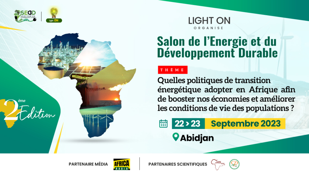Rendez-vous à Abidjan pour le Salon de l’Energie et du Développement Durable, les 22 & 23 septembre prochains !!!