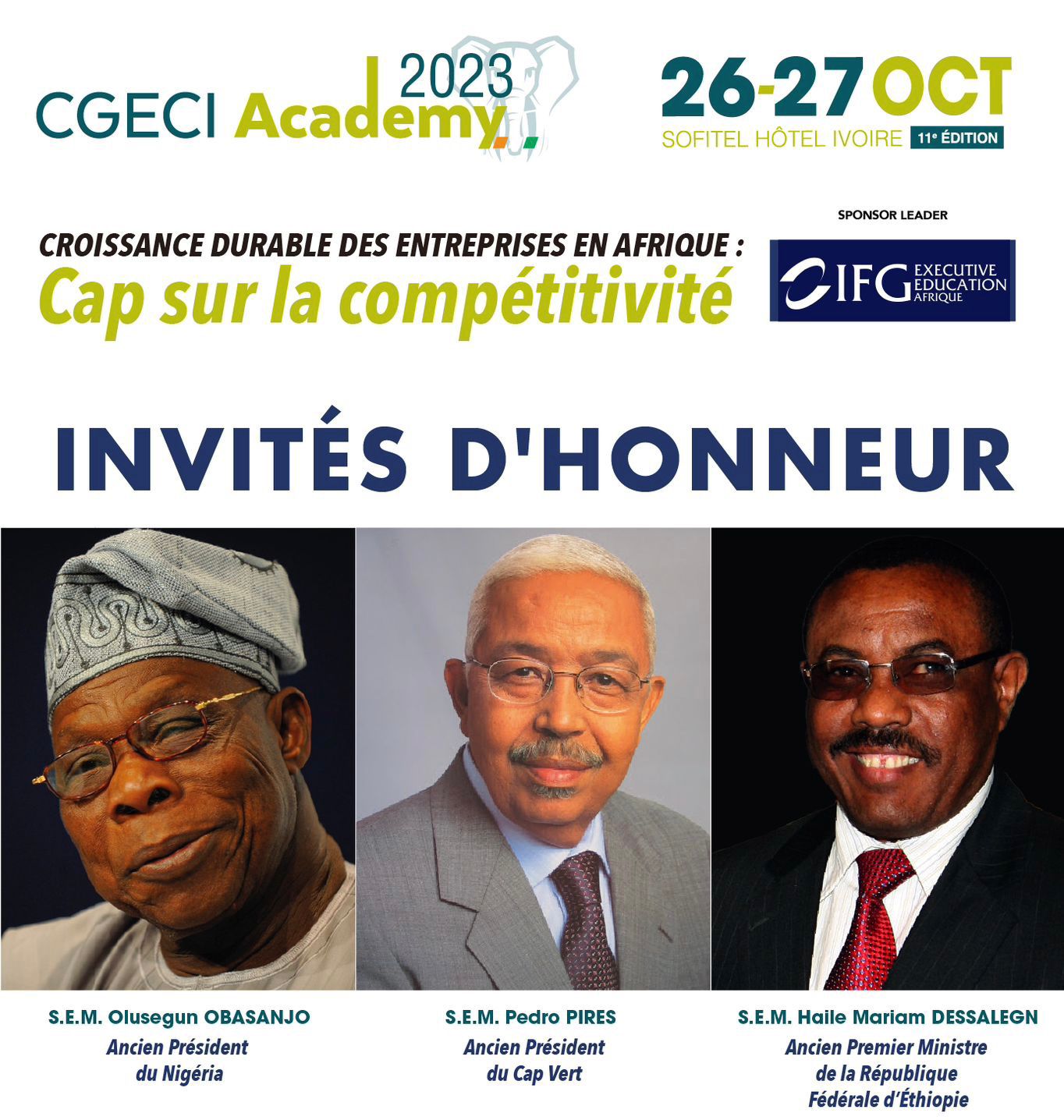 CGECI ACADEMY 2023, LA rencontre pour une croissance durable des entreprises, les 26&27 octobre à Abidjan !!!