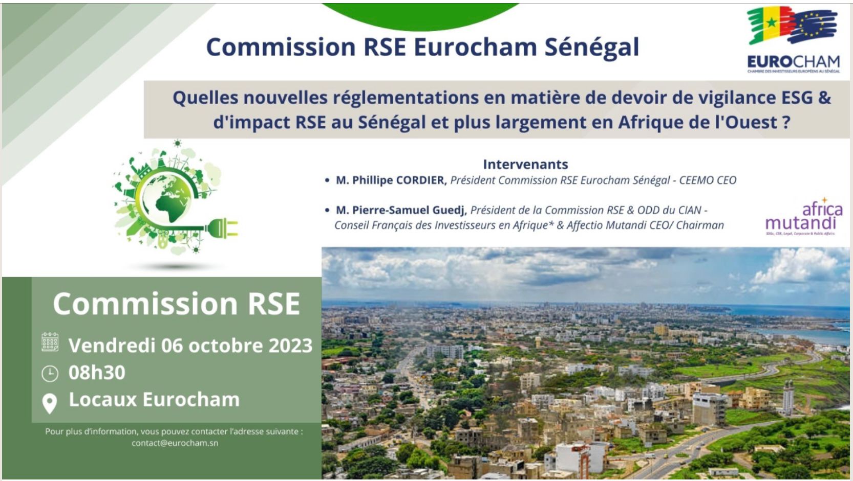 La Commissions RSE du CIAN accueillie par la Commission RSE d’Eurocham Sénégal – 6 octobre 2023 à Dakar