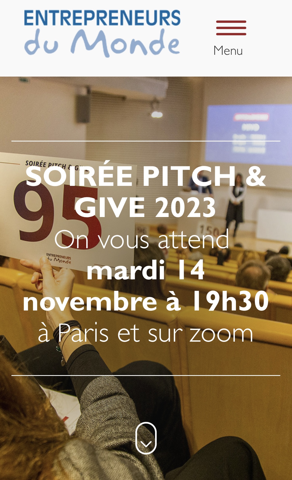 Rendez-vous le 14 novembre au Pitch&Give d’Entrepreneurs du Monde – accessible en ligne !!!