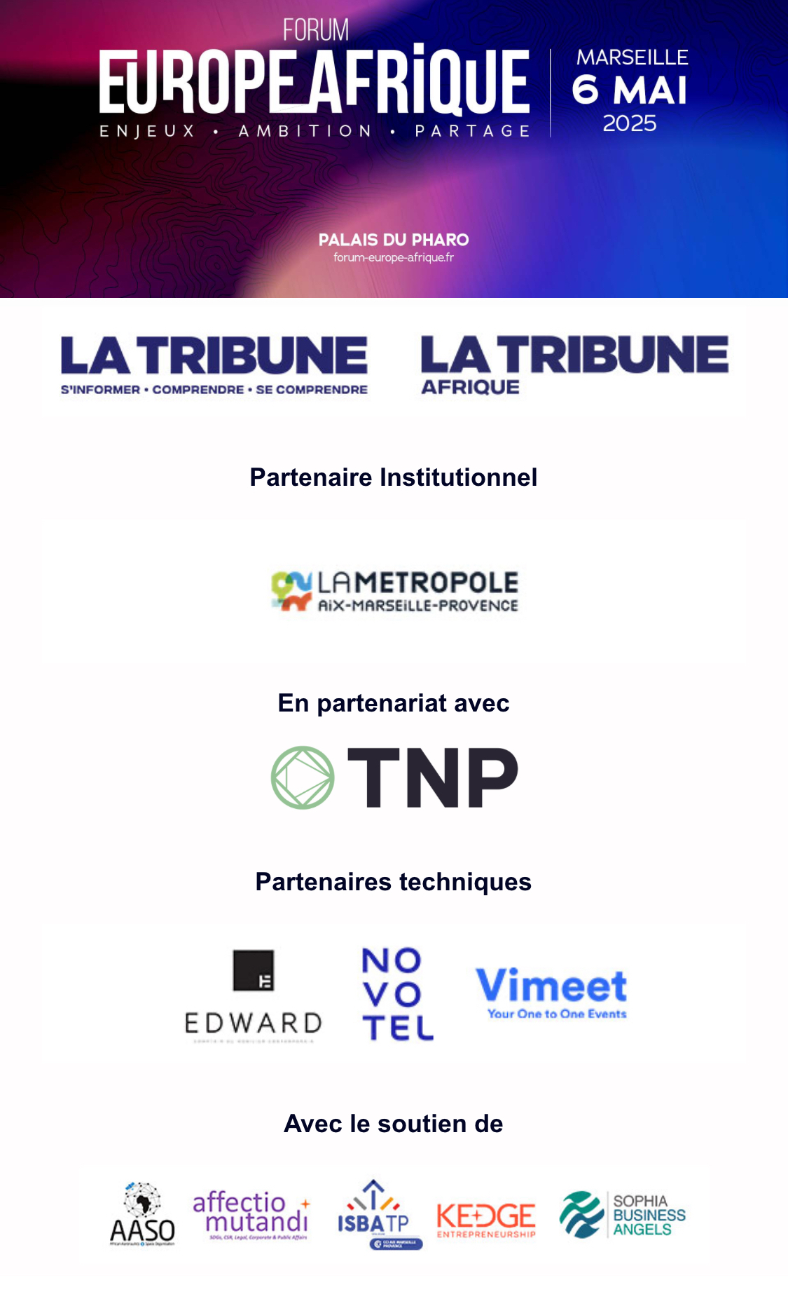 Forum Europe-Afrique 2025 de Marseille, Affectio Mutandi partenaire de l’édition