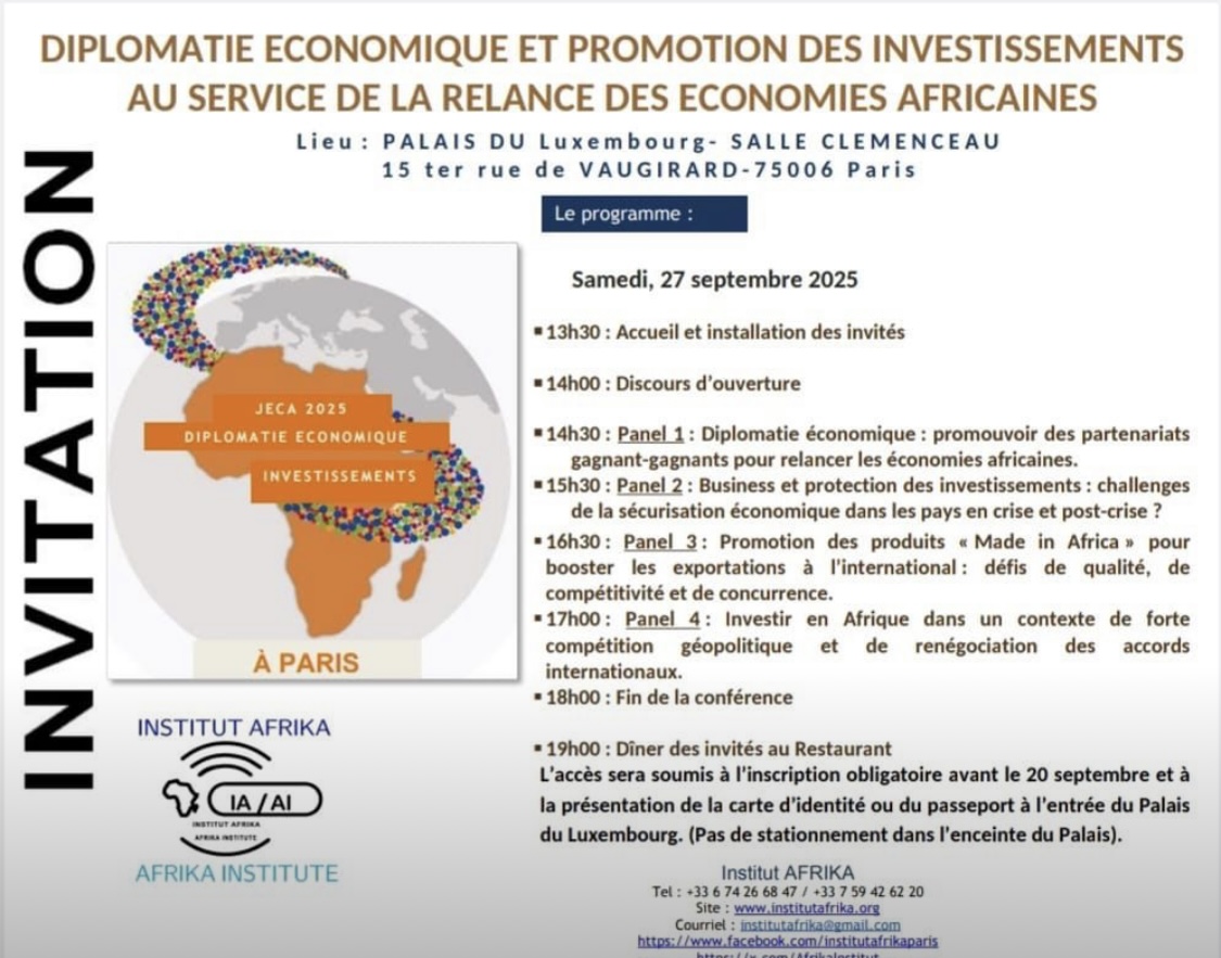 « Quelle place pour la durabilité dans la diplomatie économique & les partenariats gagnants-gagnants en Afrique ? » – Notes d’intervention d’Affectio Mutandi lors du colloque de l’Institut Afrika