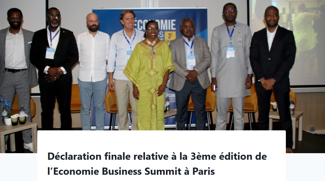 Déclaration finale relative à la 3ème édition de l’Economie Business Summit à Paris –