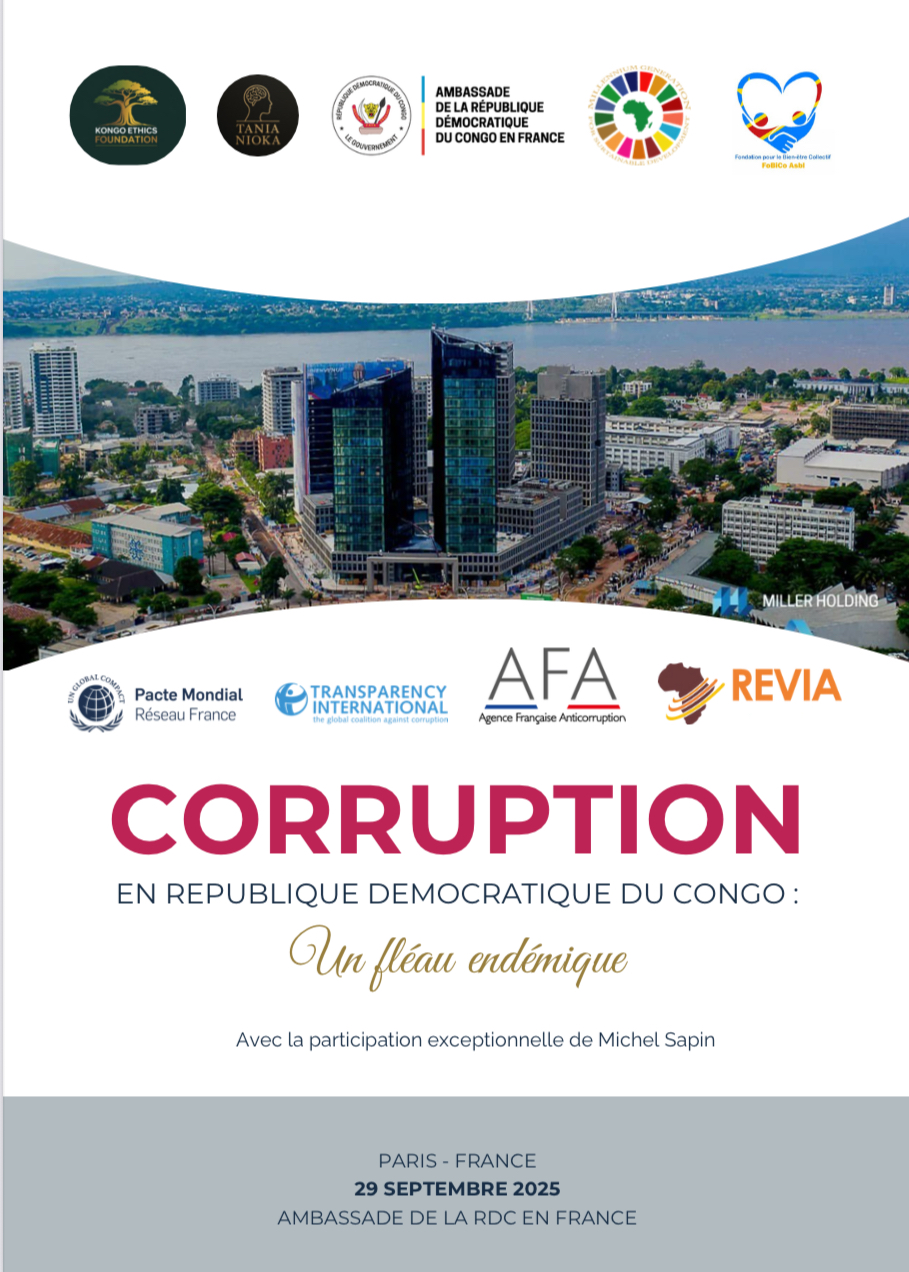 Affectio Mutandi interviendra au Forum « Corruption, un fléau endémique » organisé à l’ambassade de République Démocratique du Congo le 29 septembre