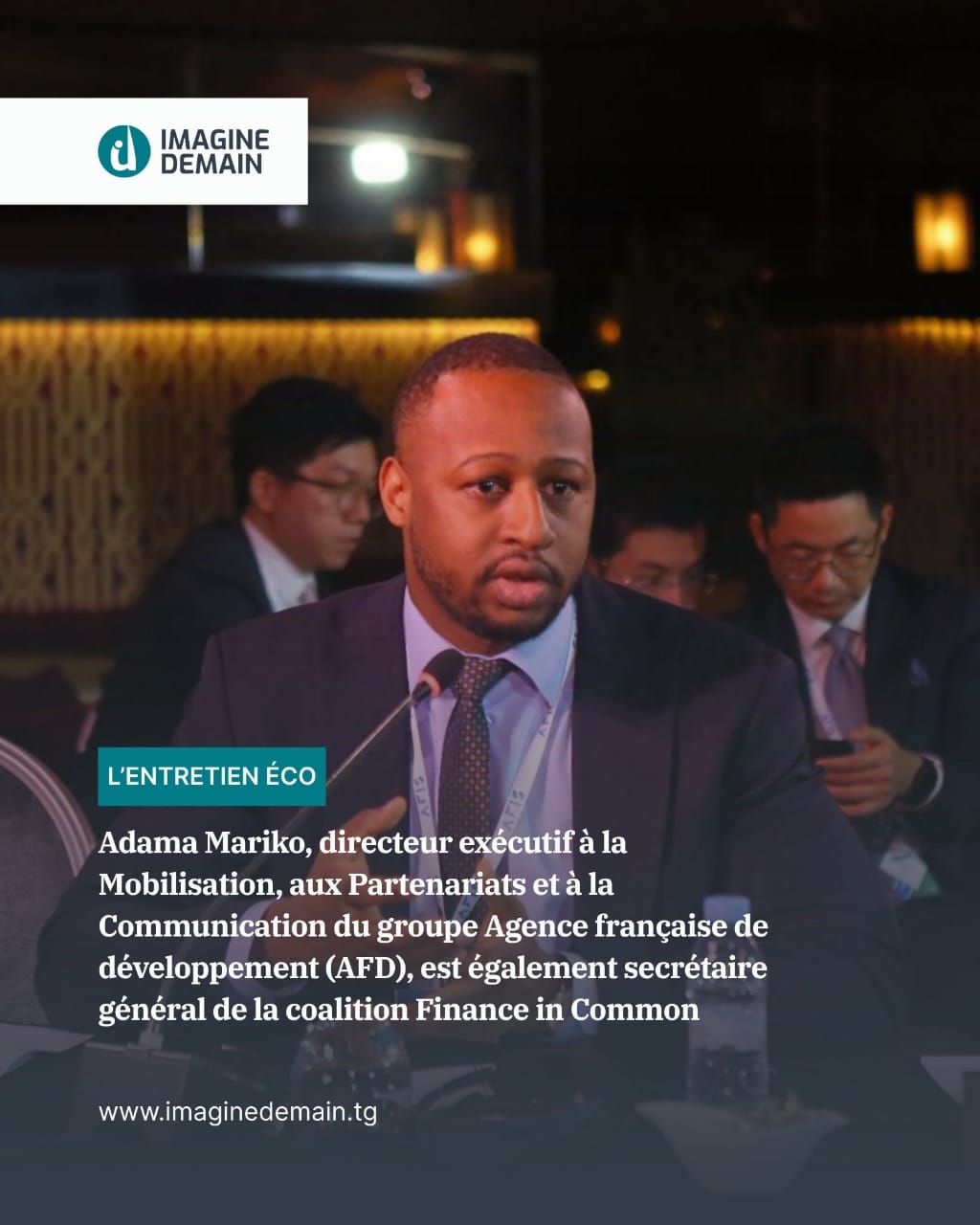 Au BOAD Development Days, Adama Mariko ( AFD) présente la coalition Finance in Common – Imagine Demain