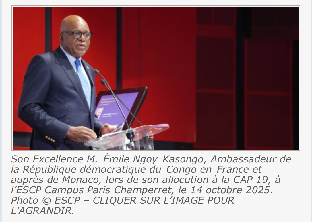 SEM Émile Ngoy Kasongo : « La République démocratique du Congo est un terreau fertile pour l’innovation frugale » – AfricaPresse.Paris