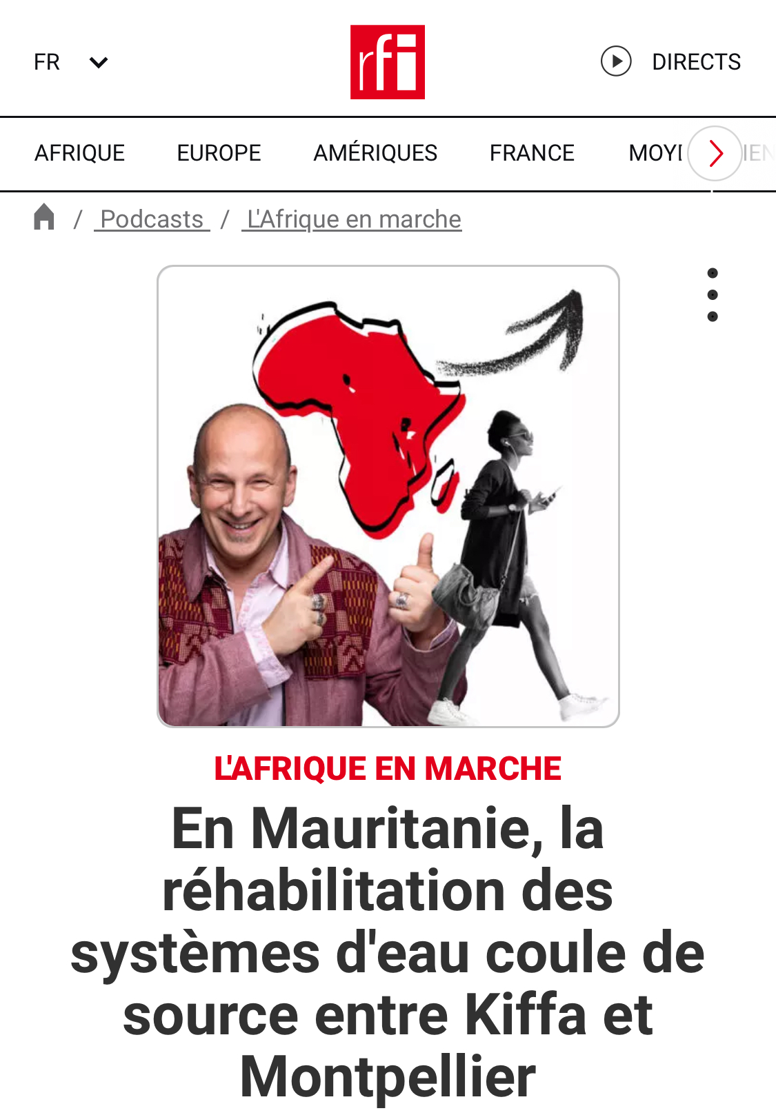 En Mauritanie, la réhabilitation des systèmes d’eau coule de source entre Kiffa et Montpellier – L’Afrique en marche sur RFI En Mauritanie, la réhabilitation des systèmes d’eau coule de source entre Kiffa et Montpellier – L’Afrique en marche sur RFI