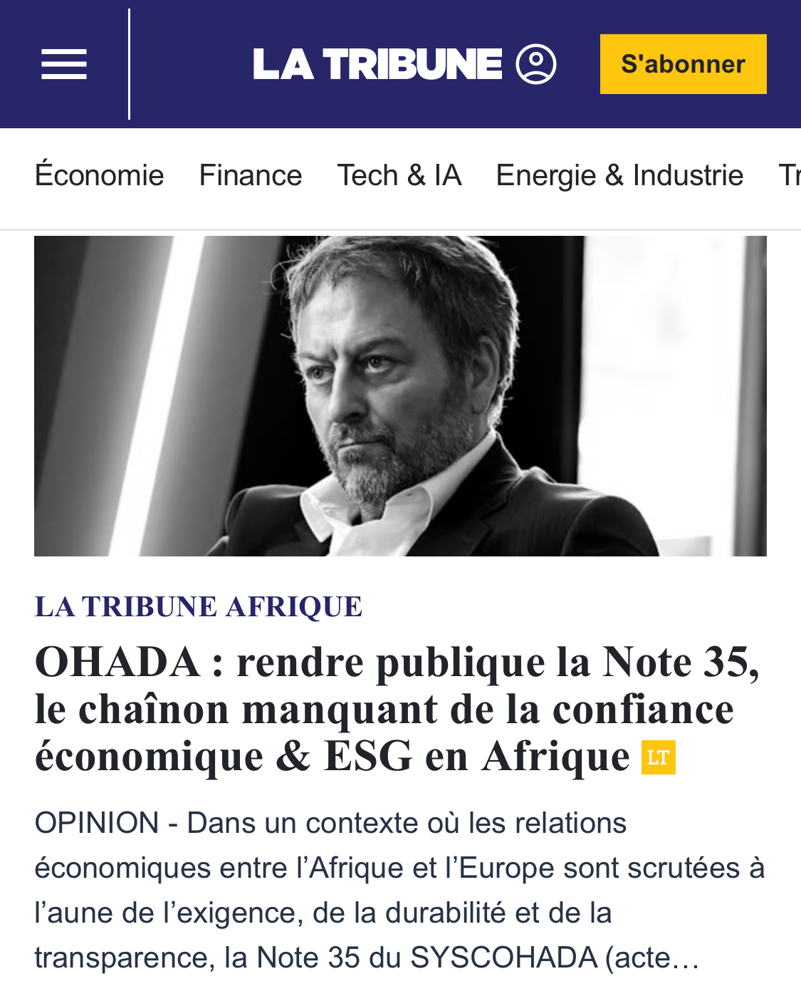 OHADA : rendre publique la Note 35, le chaînon manquant de la confiance économique & ESG en Afrique