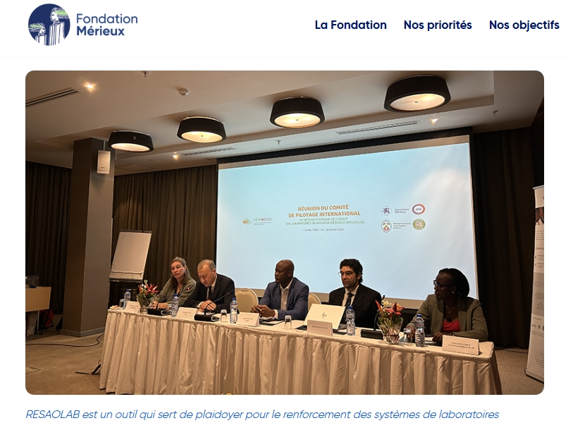 Rencontre des acteurs du Réseau d’Afrique de l’Ouest des Laboratoires de Biologie médicale à Lomé – Fondation Mérieux