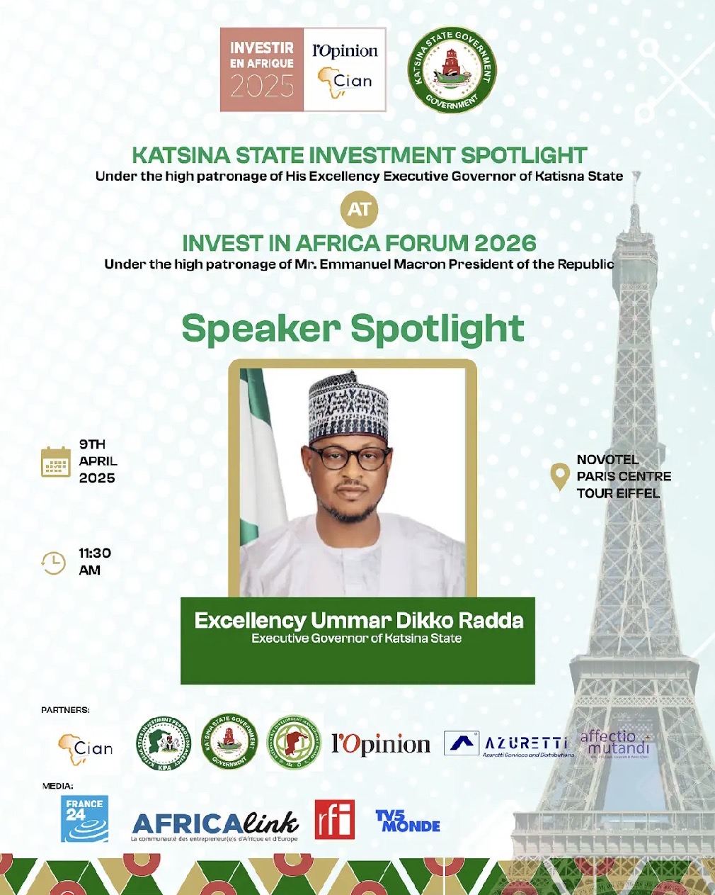 Forte délégation de l&rsquo;état du Katsina (Nigeria) au Forum « Investir en Afrique » du 9 avril prochain
