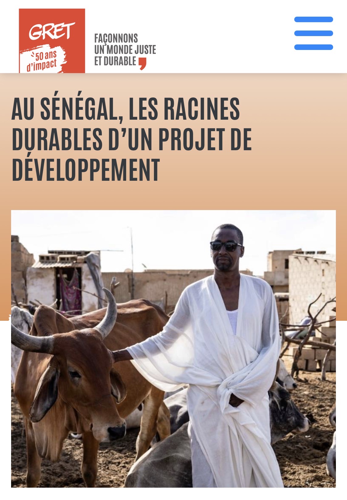 Actu GRET | Au Sénégal, les racines durables d’un projet de développement