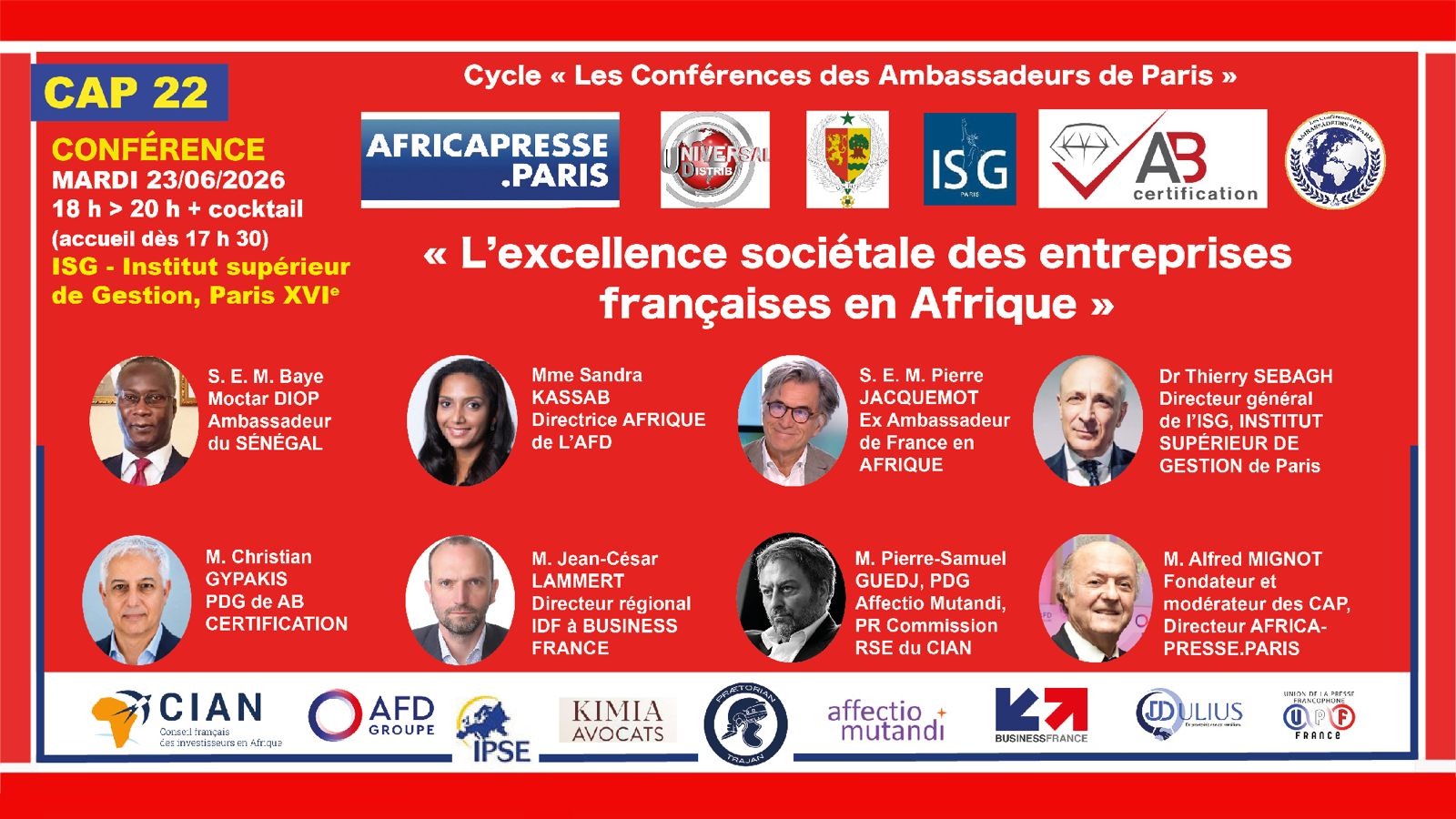 L’excellence sociétale des entreprises françaises – notes d’intervention lors de la CAP22