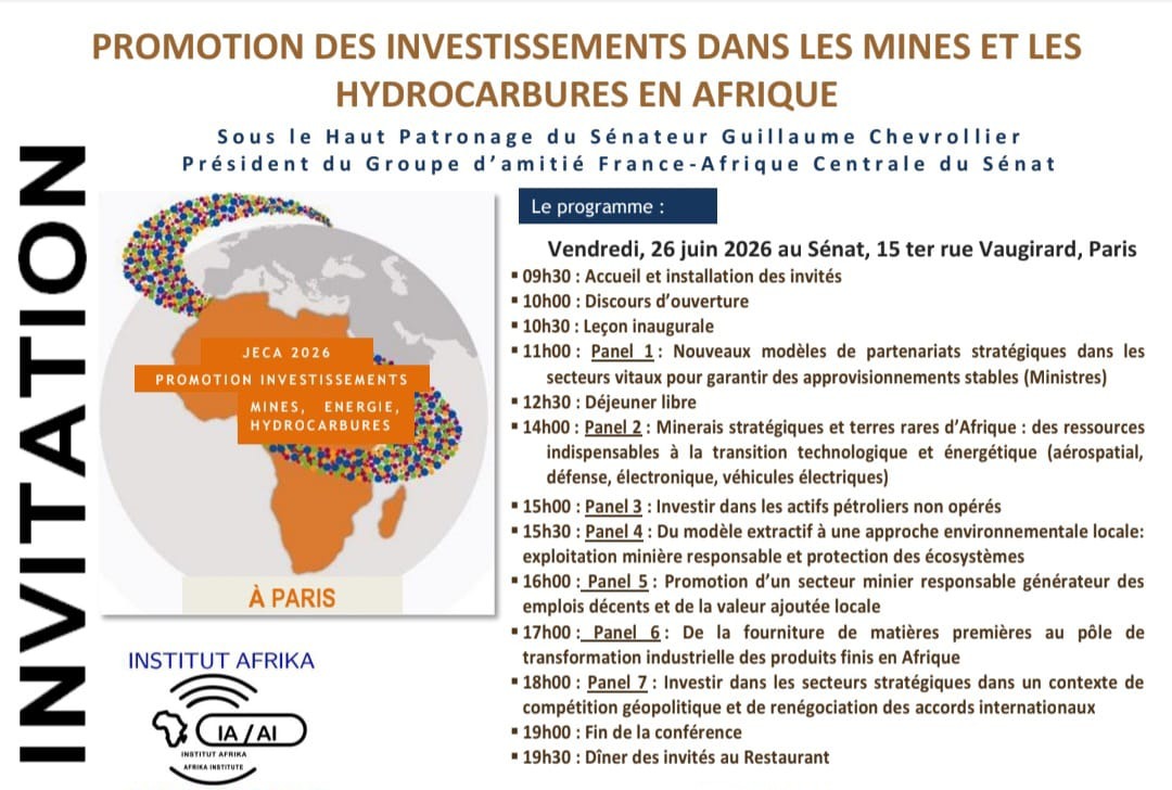 Forum de l’Institut AFRIKA le 26 juin au Palais du Luxembourg à Paris