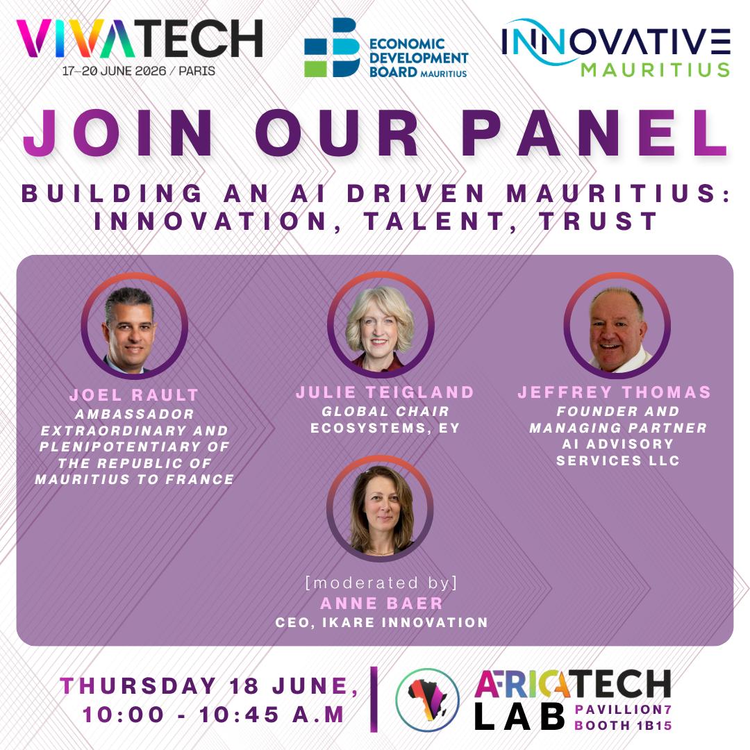 « Building an AI-Driven Mauritius: Innovation, Talent and Trust » – Vivatech, 18 june