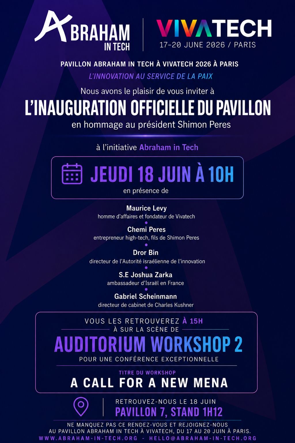 Tech4Peace à Vivatech – Découvrez le programme d&rsquo; « Abraham in Tech », l&rsquo;Innovation et l&rsquo;Impact au cœur des Accords d&rsquo;Abraham