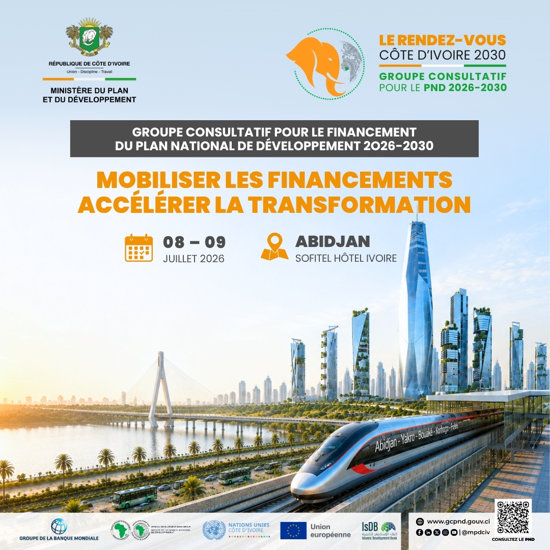 Présentation du Plan National de Développement de PND Côte d&rsquo;Ivoire les 8 et 9 juillet à Abidjan