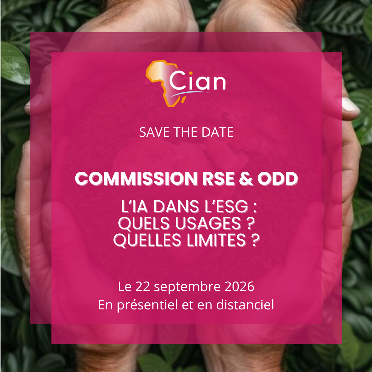 Cian / Commission RSE&ODD le 22 septembre –  »L’IA dans l’ESG : quels usages ? Quelles limites ? »