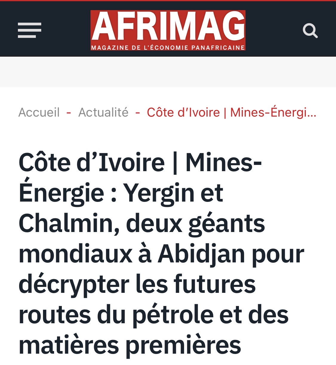 Côte d&rsquo;Ivoire | Mines-Énergie : Yergin et Chalmin, deux géants mondiaux à Abidjan pour décrypter les futures routes du pétrole et des matières premières