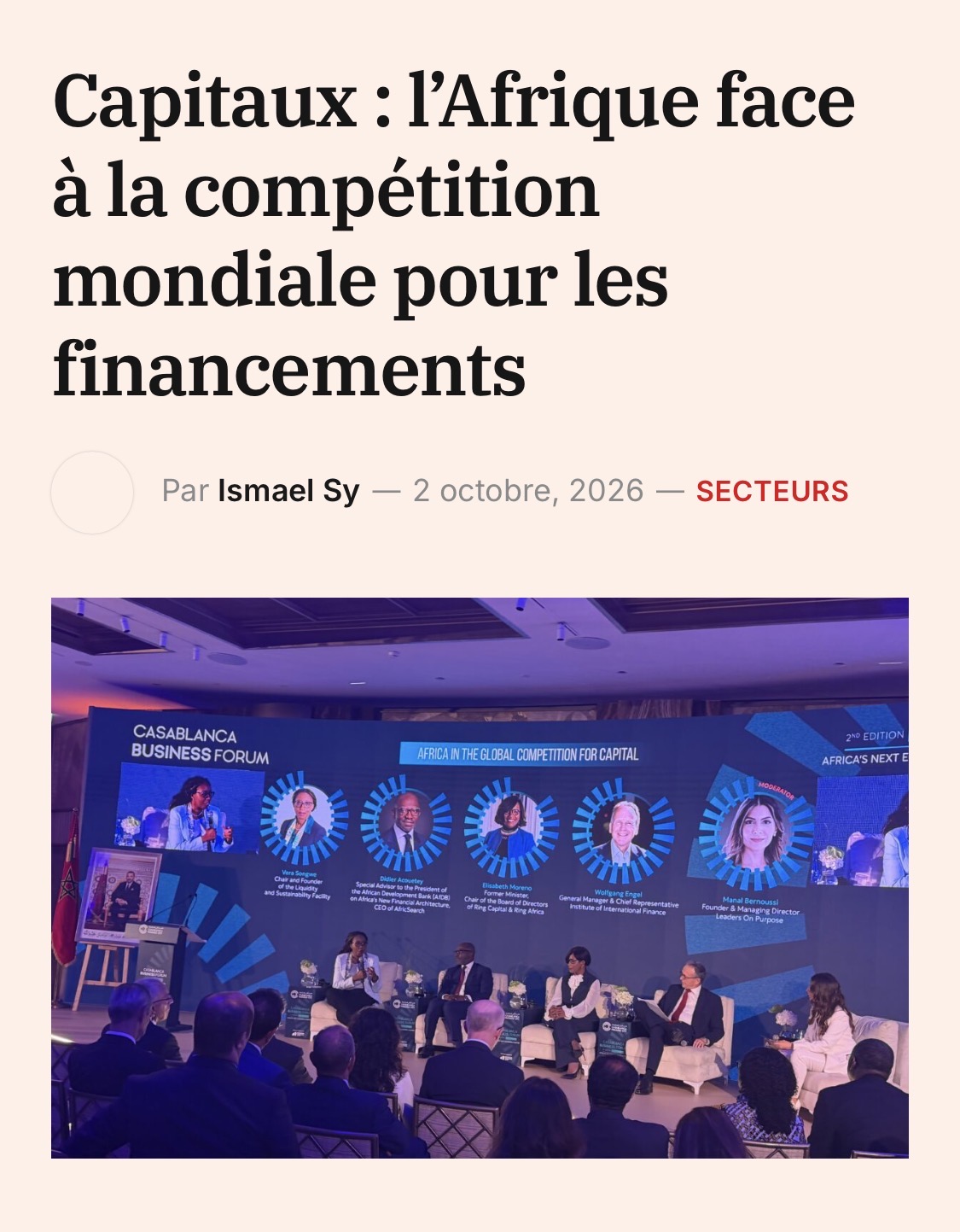 Capitaux : l’Afrique face à la compétition mondiale pour les financements Capitaux : l’Afrique face à la compétition mondiale pour les financements