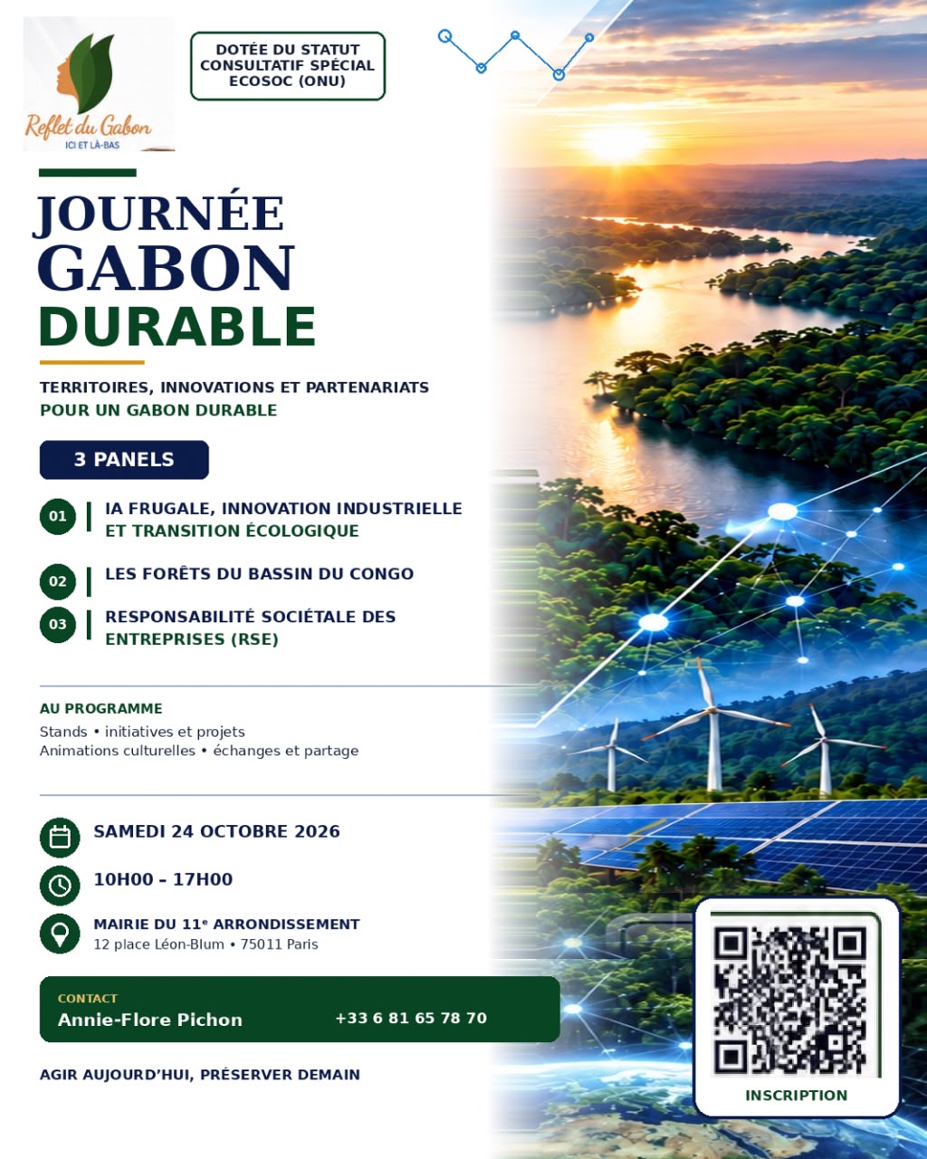 Trois leviers pour l’avenir du Gabon lors de la journée Gabon Durable, à Paris le 24 octobre