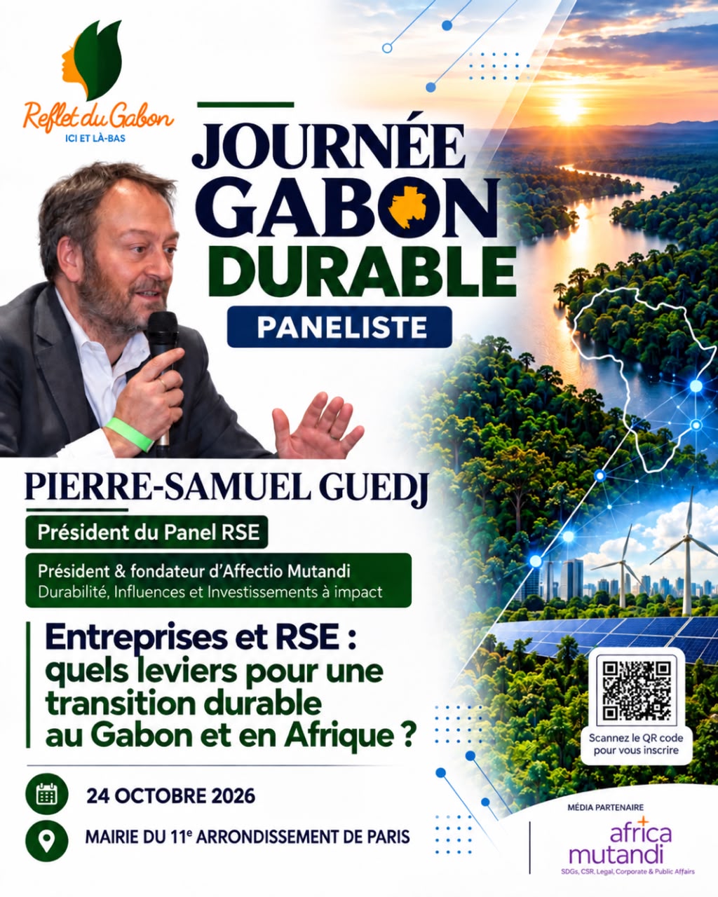 Pierre-Samuel Guedj interviendra sur le thème « Quels leviers pour une transition durable au Gabon et en Afrique » lors du Salon Gabon Durable du 24 octobre (Paris)